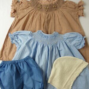 Noralee & Vintage Women's Exchange Baby Smocked Dress Bundle, Size 12 Months